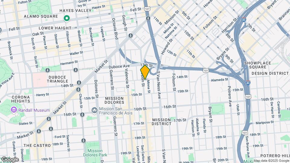 1801 Mission St Map and Location Details