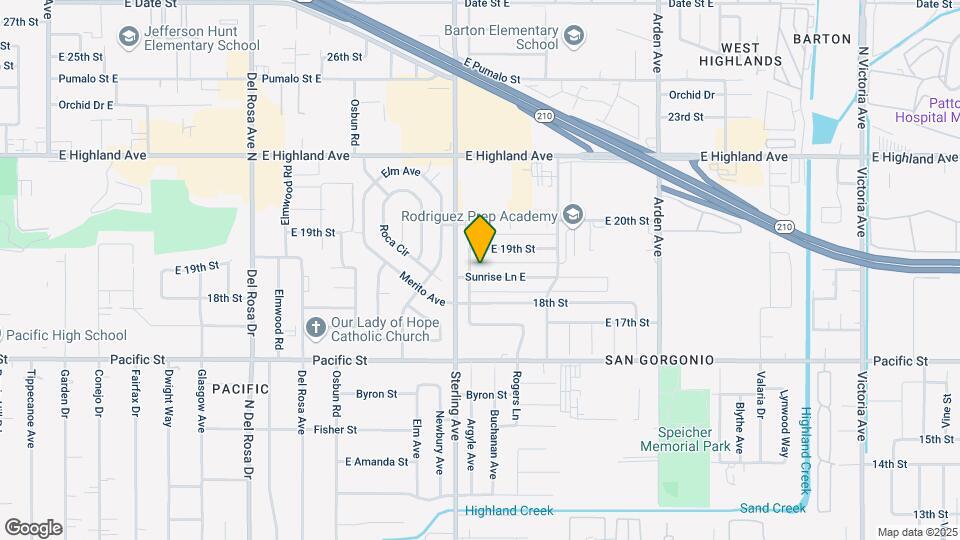 2034 E Sunrise Ln Map and Location Details