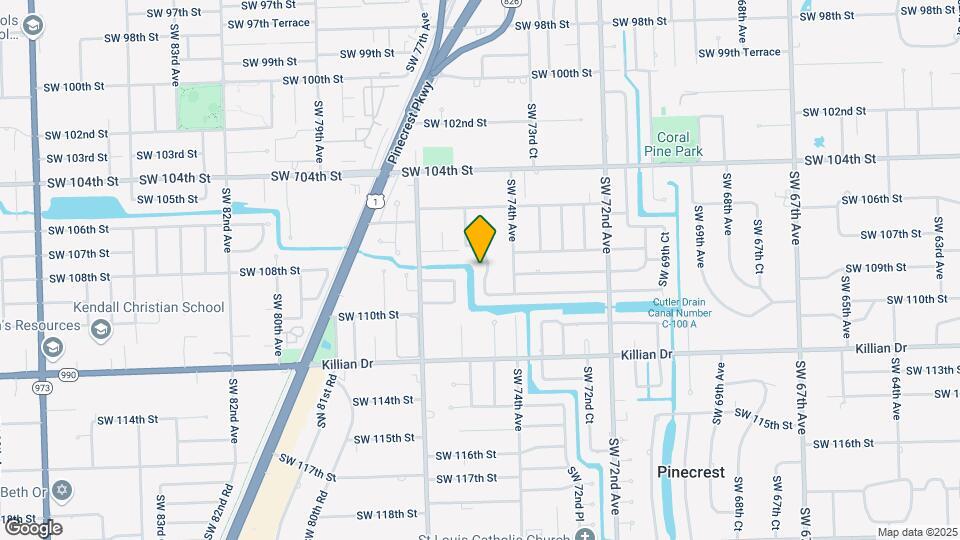 10740 SW 74th Ct Map and Location Details