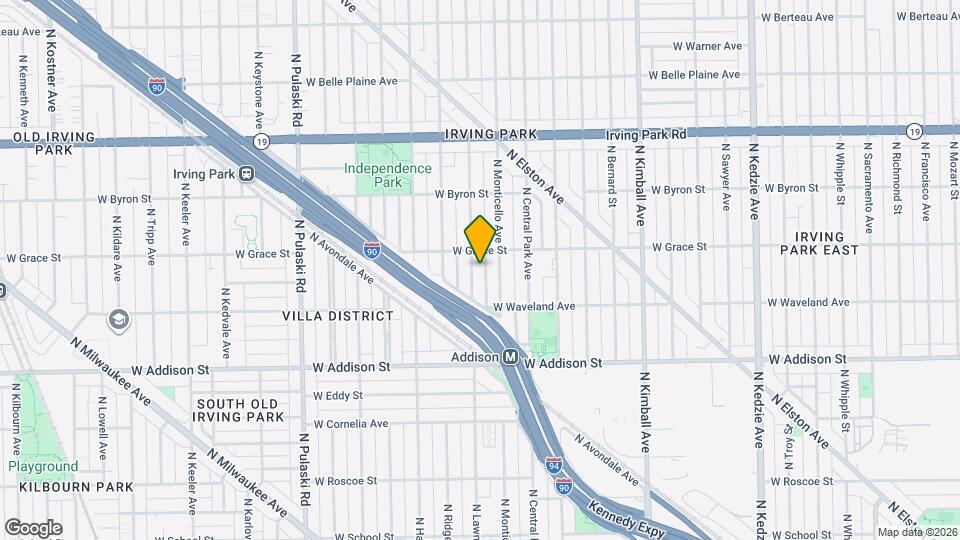 3739 N Lawndale Ave Map and Location Details