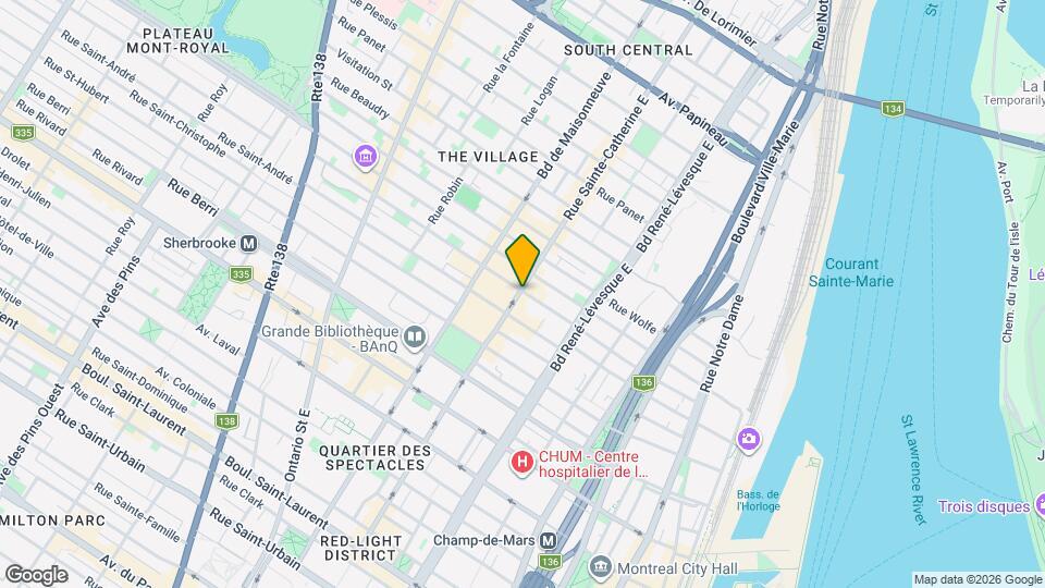 936 Sainte-Catherine Rue E Map and Location Details