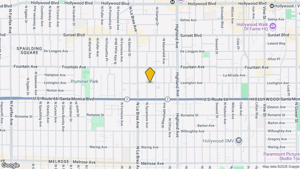 1154 N Sycamore Ave, Unit 7 Mapa y Detalles de la Ubicación