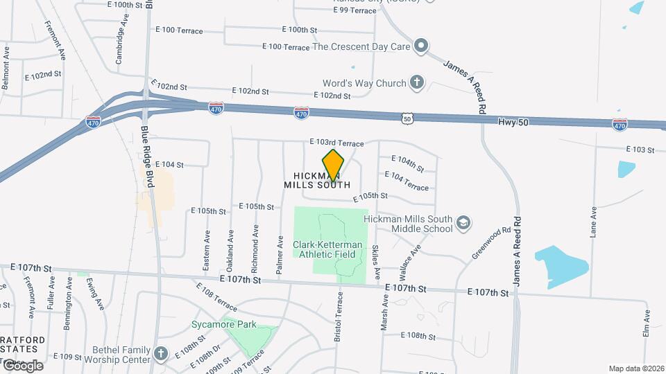 7909 E 104 Terrace Map and Location Details