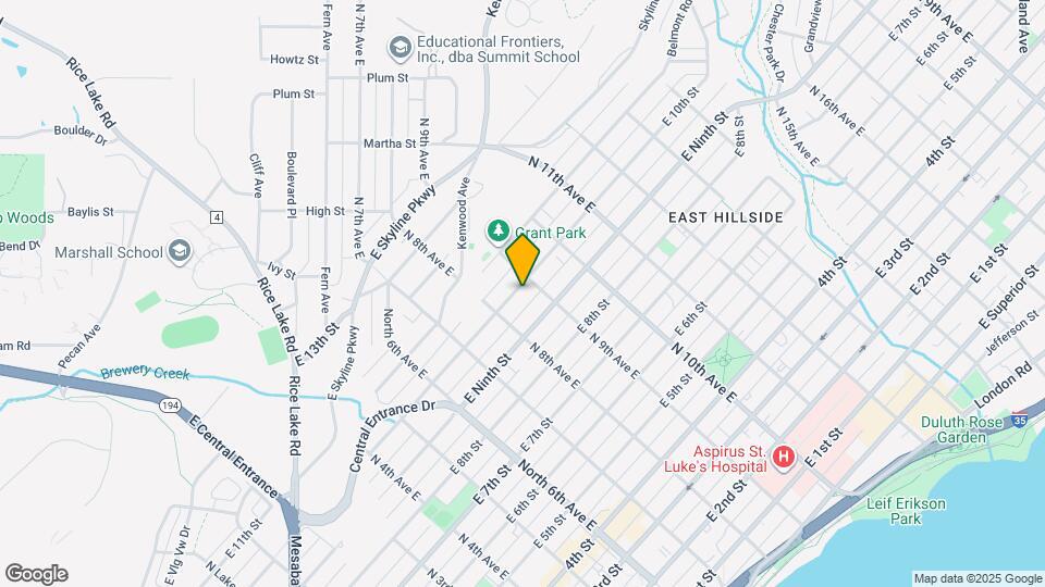 822 E 10th St Map and Location Details