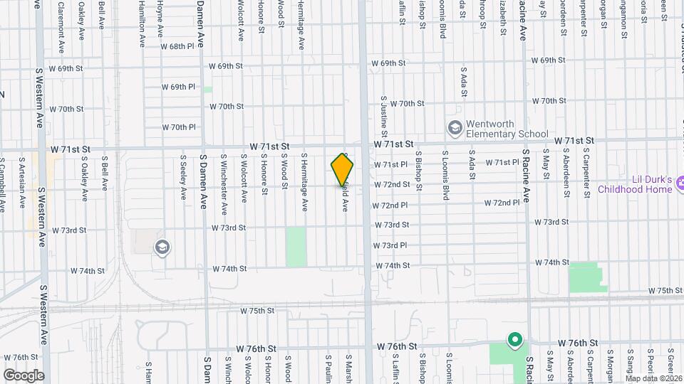 7202 S Marshfield Ave Map and Location Details