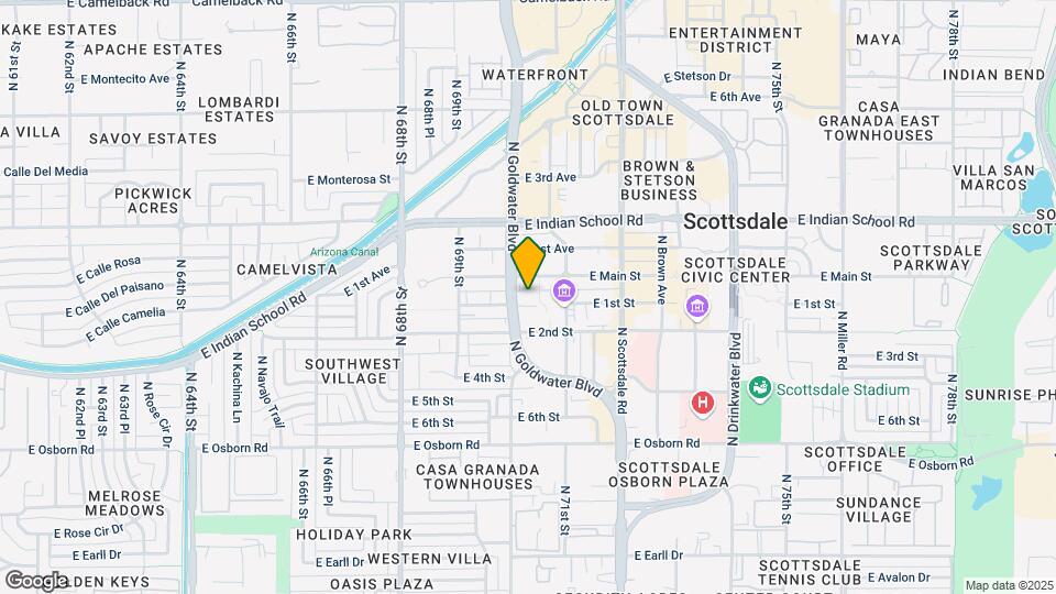 3801 N Goldwater Blvd Map and Location Details