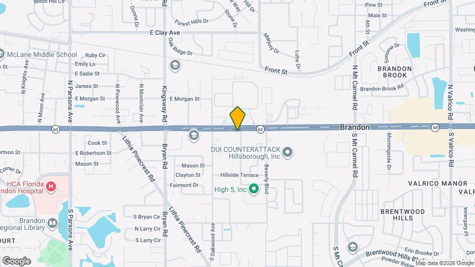 855 E Brandon Blvd Map and Location Details