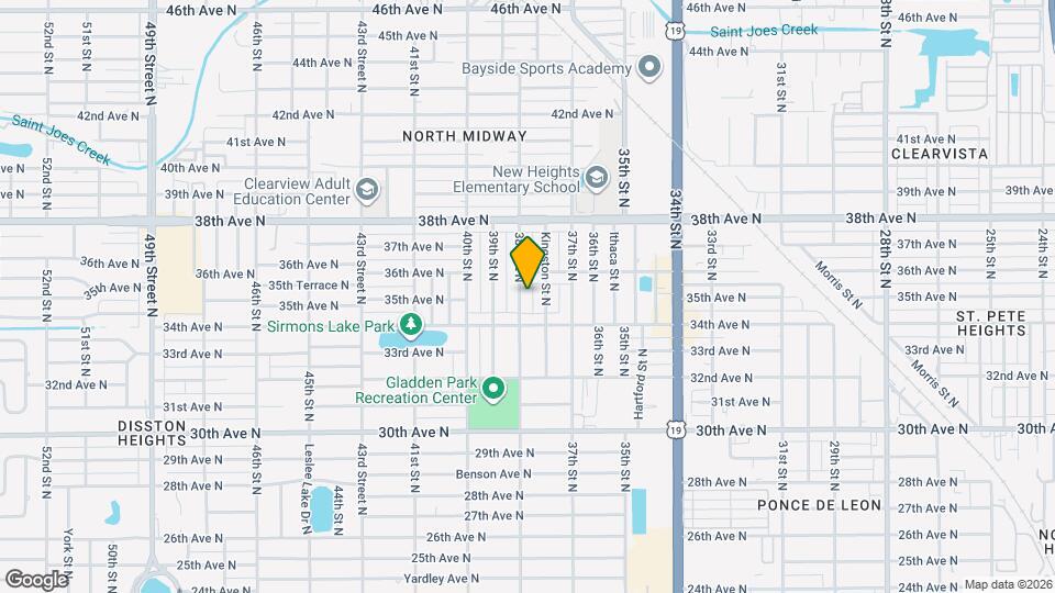 3501 38th St N Map and Location Details
