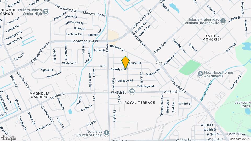 2102 Brooklyn Rd Map and Location Details