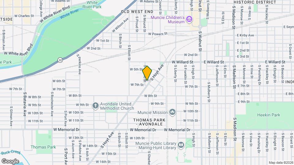 1325 S Hoyt Ave Map and Location Details