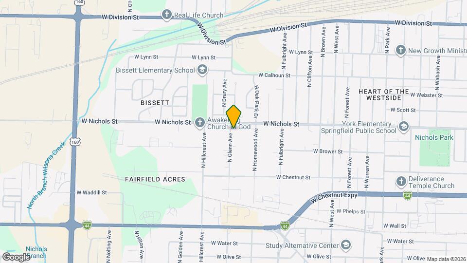 922 N Glenn Ave Map and Location Details