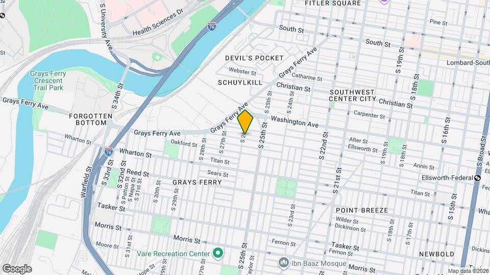 1147 S 26th St, Unit B Map and Location Details