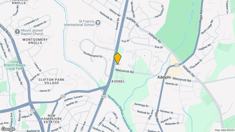 9201 New Hampshire Ave Map and Location Details
