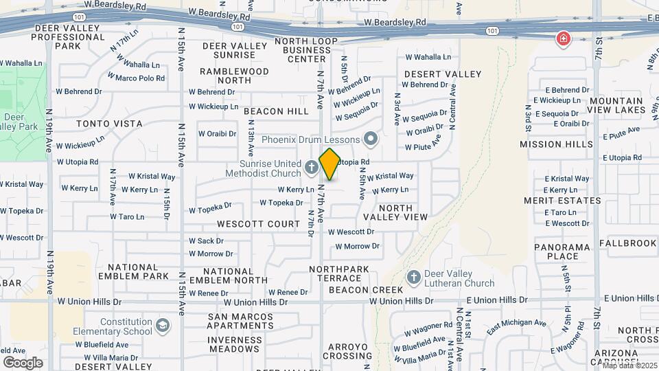634 W Kerry Ln Mapa y Detalles de la Ubicación