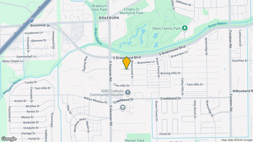 8415 Braesdale Ln Map and Location Details