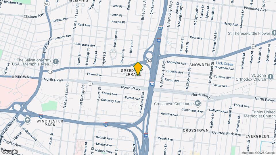 1074 Faxon Ave Map and Location Details