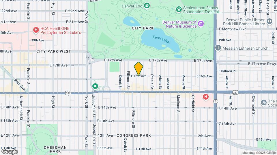 3000 E 16th Ave Map and Location Details