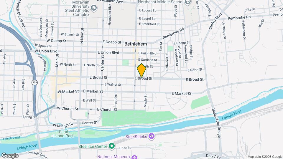 326 E Broad St Map and Location Details