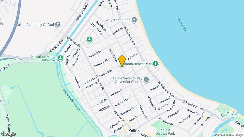 542 Maluniu Ave Map and Location Details