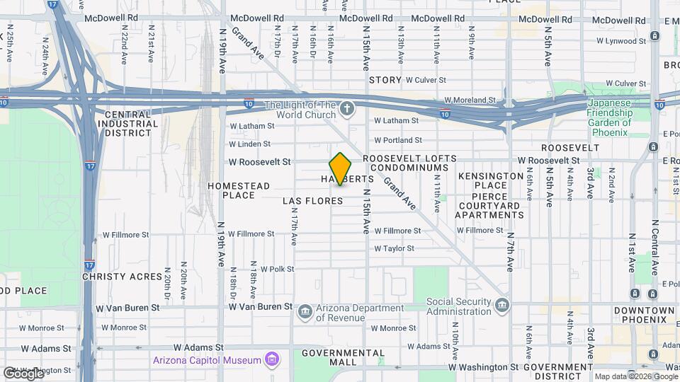 1538 W McKinley St Map and Location Details