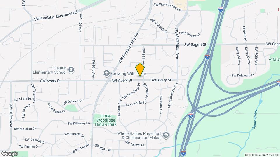 8645 SW Avery St Map and Location Details