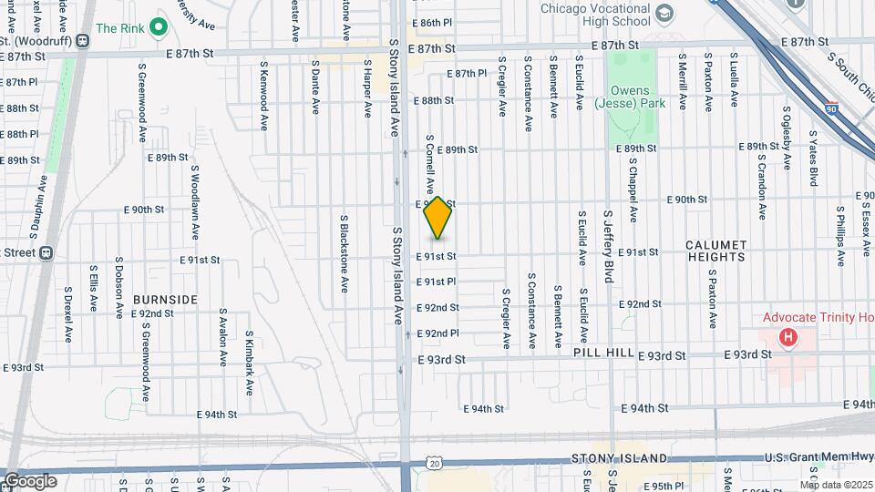 9047 S Cornell Ave Mapa y Detalles de la Ubicación