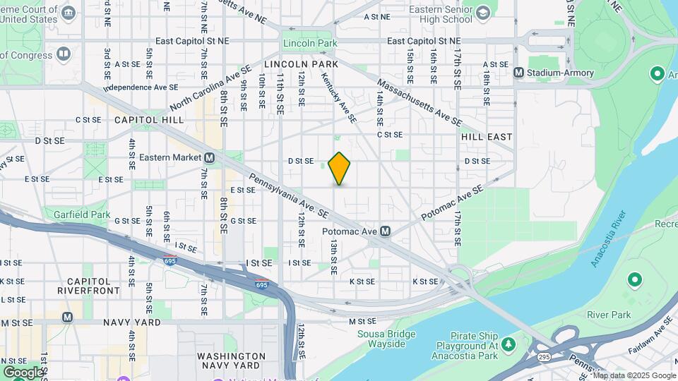 1309 E St SE Map and Location Details