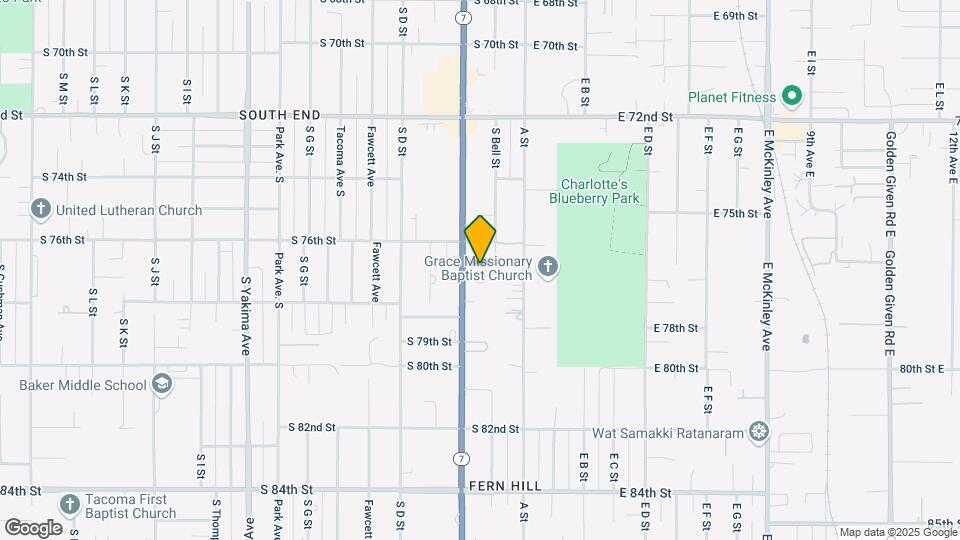 7625 Pacific Ave Map and Location Details