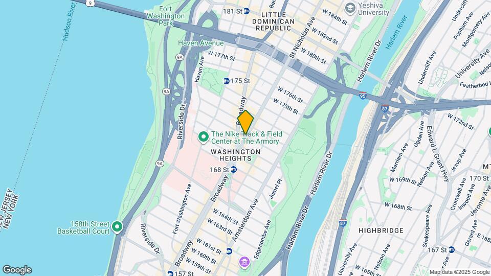 W. 157th St, St Nicholas Ave Map and Location Details