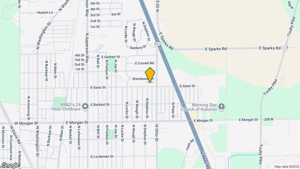 1108 E Gano St Map and Location Details