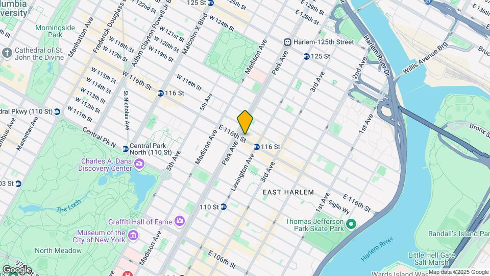 105 E 116th St Mapa y Detalles de la Ubicación
