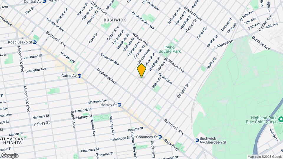 585 Evergreen Ave Mapa y Detalles de la Ubicación