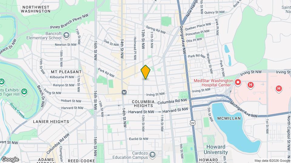 3211 13th St NW, Unit Basement Map and Location Details