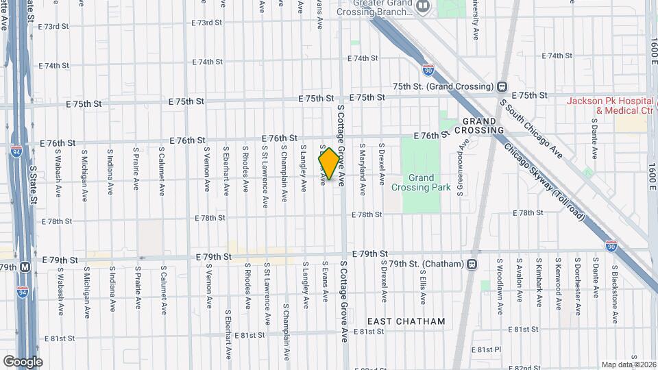 7711 S Evans Ave Map and Location Details
