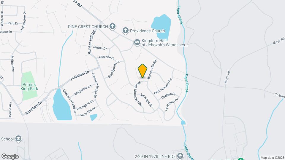 1313 Kings Mountain Rd Map and Location Details