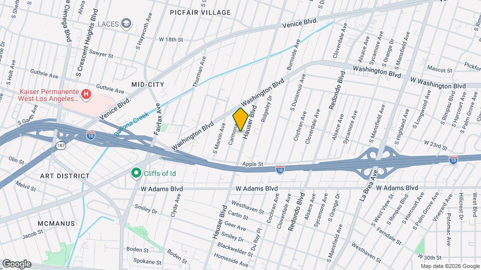 2301 1/2 Hauser Blvd Map and Location Details