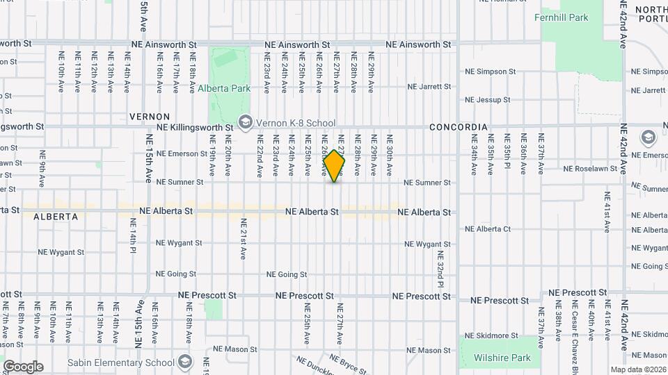 2624 NE Sumner St Map and Location Details