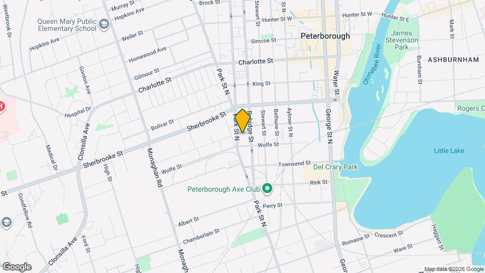184 Park St N, Unit Main Floor Map and Location Details
