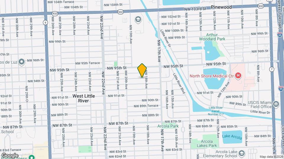 1828 NW 93rd Terrace Map and Location Details