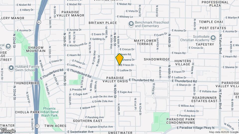 4015 E Friess Dr Map and Location Details