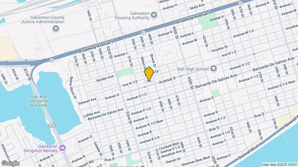 4924 Avenue O, Galveston TX 77551 Map and Location Details