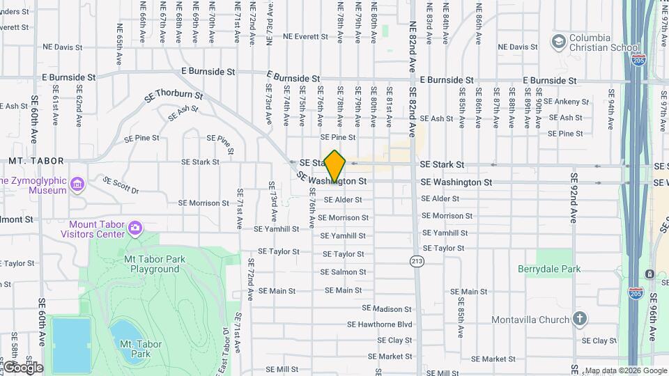 7720 SE Washington St Map and Location Details