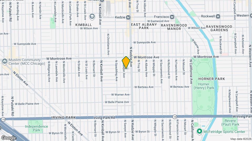 4303 N Sawyer Ave Map and Location Details