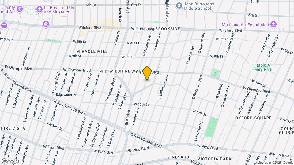 1038 S Citrus Ave Map and Location Details