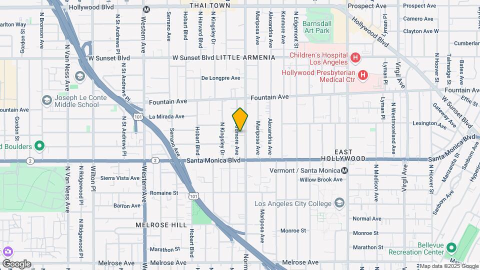 1172 N Ardmore Ave, Unit 1172.5 Mapa y Detalles de la Ubicación