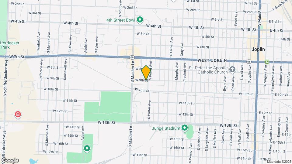 1406 W 9th St Map and Location Details