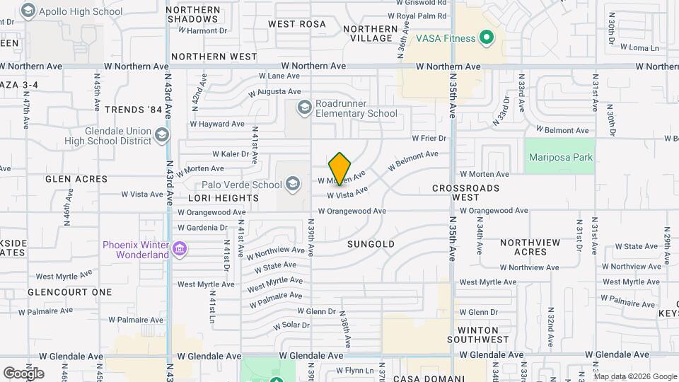 3814 W Vista Ave Map and Location Details