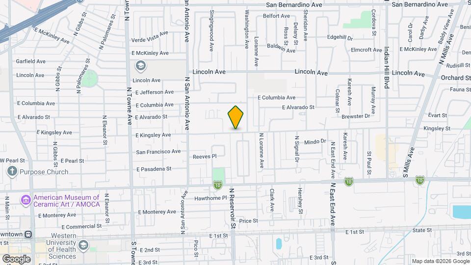 933 E Kingsley Ave Map and Location Details