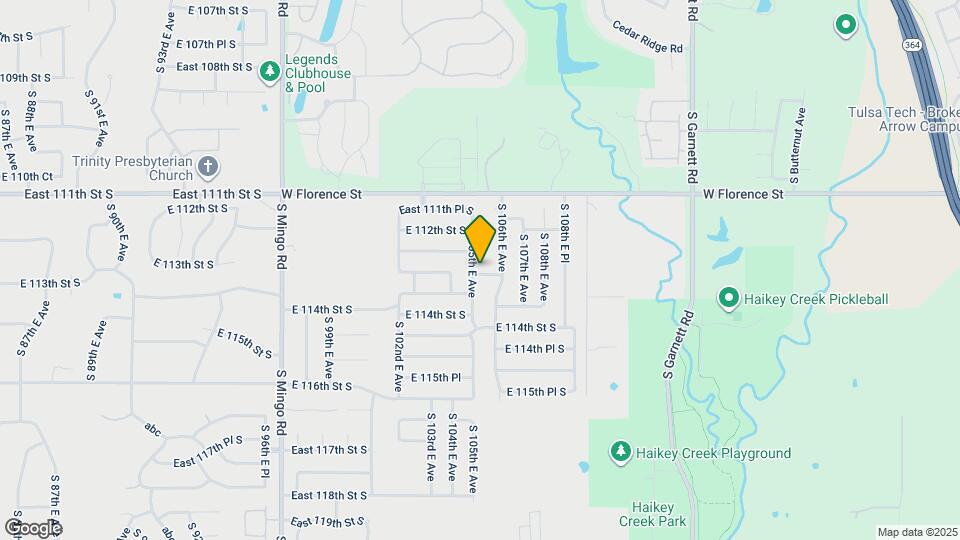 11255 S 105th E Ave Map and Location Details