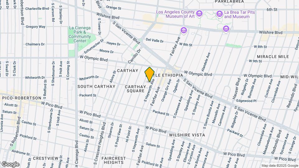 1067 S Hayworth Ave Mapa y Detalles de la Ubicación